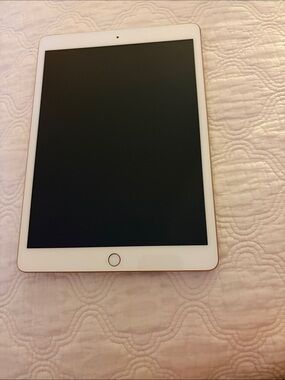 Apple iPad in 7th Gen Cellular White Front with Rose Gold Trim